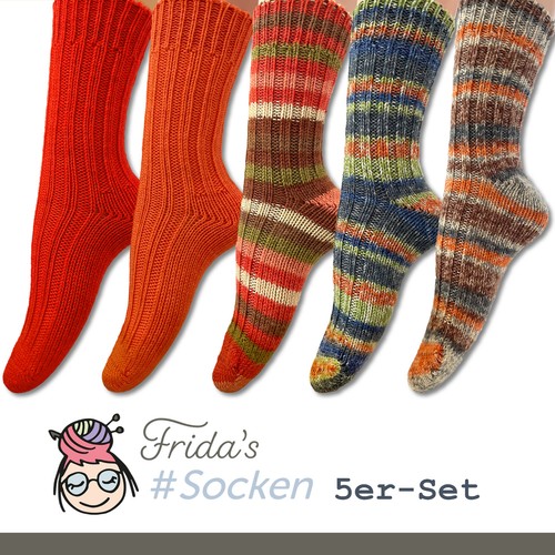 Frida's Socks Lot of 5 | 5 Pairs Knitted Wool Socks Merino | Size 36-40 - Picture 3 of 6