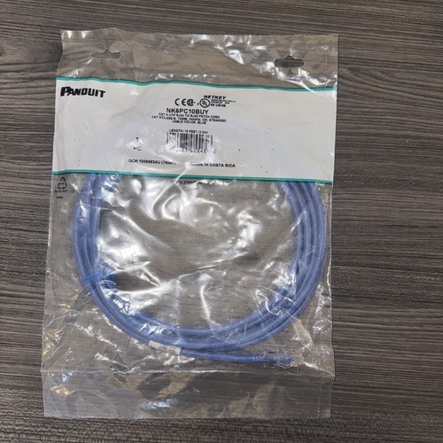 NEW Panduit / NetKey NK6PC10BUY Cat 6 UTP RJ45 10' Blue Patch Cord - Picture 2 of 5
