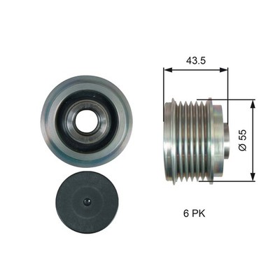 Gates OAP7219 Generator Freewheel for Dacia, Nissan, Renault