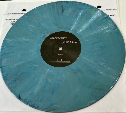 Billie Eilish When We All Fall Asleep Where Do We Go Blue Marble Vinyl LimitedEd - Picture 9 of 18