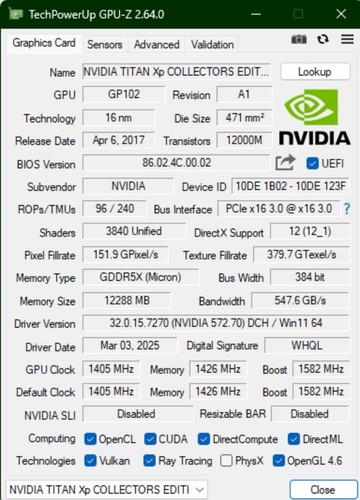 Nvidia GeForce Titan XP 12Gb GDDR5X Graphics Card Liquid Cooled NZXT 240mm - Foto 4 di 4