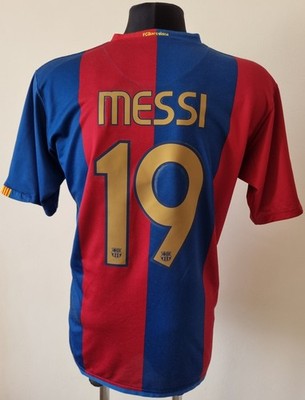 Barcelona 2006-2007 Home football Nike shirt #19 Messi size