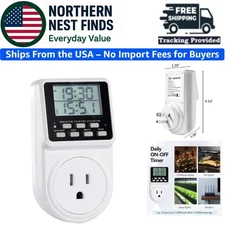 User-Friendly Digital Timer Plug with Built-in Battery - Safe & Silent Operation