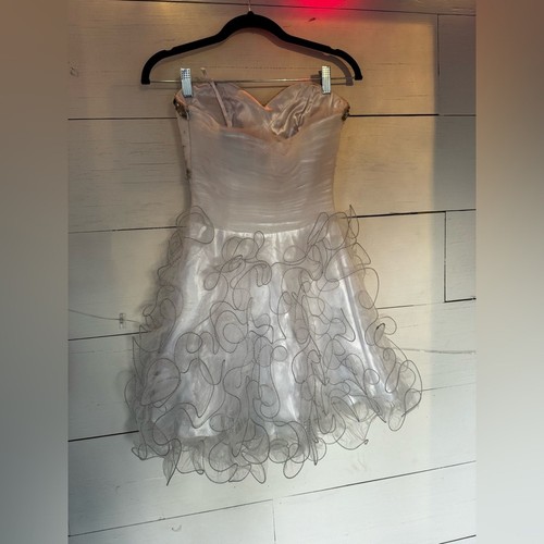 Aspeed white & silver jeweled tulle corset dress XS - Picture 3 of 4