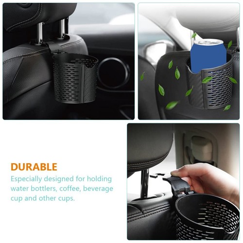 2Pcs Car Cup Holder - Backseat Organizer with Hook for Water Bottles & Cans - Picture 7 of 9