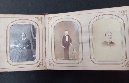 Álbum de fotos antiguo tipo CDV 60 fotografías - Imagen 10 de 17