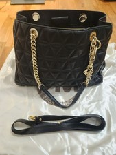 MICHAEL KORS Scarlett Large Tote Should Bag In Black Leather 