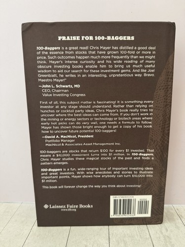 100 Baggers Stocks That Return 100-to-1 Investing Guide Christopher W Mayer - Picture 2 of 4