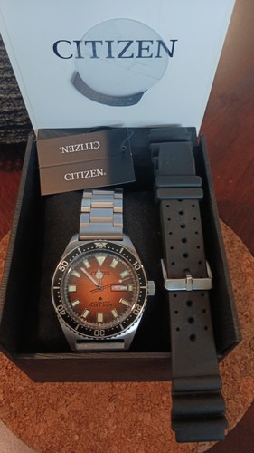 Citizen Promaster Diver Automatic Orange Dial Men's Watch NY0120-01Z - Picture 3 of 6