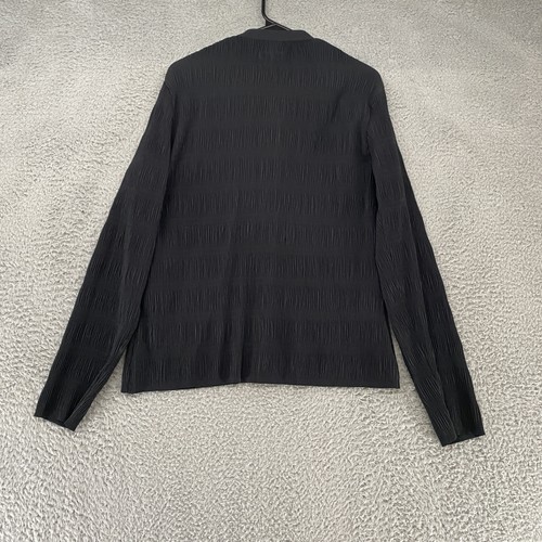 Rag & Bone Button Up Shirt Womens Large Black Textured Long Sleeve Office Work - Picture 10 of 11