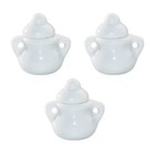  3 Pcs Zuckerbehälter Zuckerdose Mit Deckel Puppenhaus-Küchenzubehör