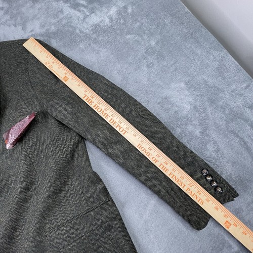 Paisley & Grau Blazer Herren 44R Slim Tweed Fischgrät Sakko Sport Mantel Anzug - Bild 15 von 17