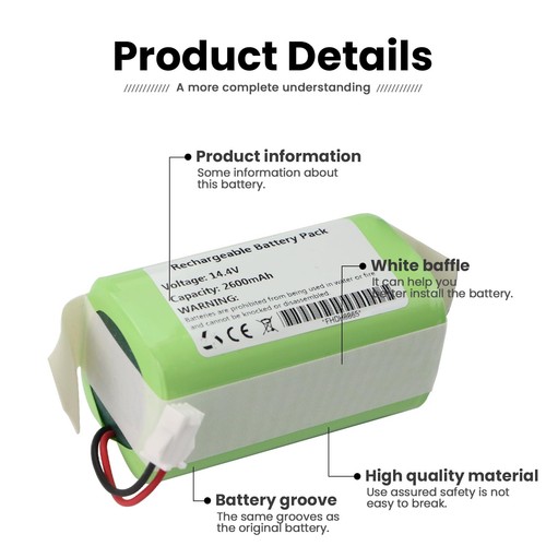 Vacuum Remplacement Batteria per Lefant M210 M210B M210P M213 M213S Aspirapolver - Foto 6 di 9
