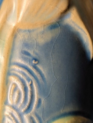 Roseville Keramik Vintage USA Zephyr Lilie 136-9 Doppelhenkel Blumenvase - Bild 12 von 21