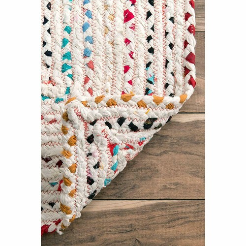 Alfombra 100% Algodón Natural Hecha a Mano Alfombra Reversible Moderna Decoración de Salón Alfombra de Área - Imagen 5 de 8