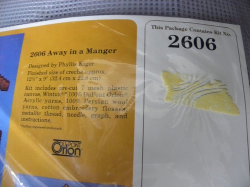 AWAY IN A MANGER 2606 3D Nativity Scene The Creative Circle Needlepoint 1984 NEW - Picture 2 of 8