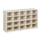 ECR4KIDS STREAMLINE 20 CUBBY TRAY STORAGE CABINET 4X5 NATURAL - WHITE WASH