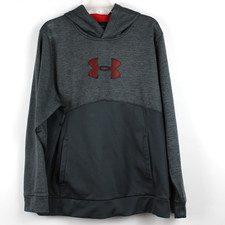 Under Armour Storm Sweatshirt Men's L Gray Loose Fit Hoodie Fleece Lined