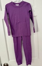 Hanna Andersson Girls Purple Pajama Set Long Sleeve And Pants Size 100 4 
