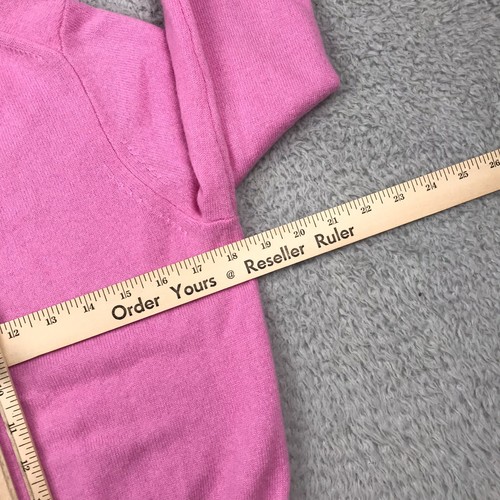 Suéter de cachemir J Crew para mujer S rosa claro tejido cuello alto suéter preppy - Imagen 6 de 7