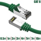 0.5FT - 10FT CAT8 RJ45 Network LAN Ethernet Cable SFTP 40Gbps 2GHz 26AWG Green