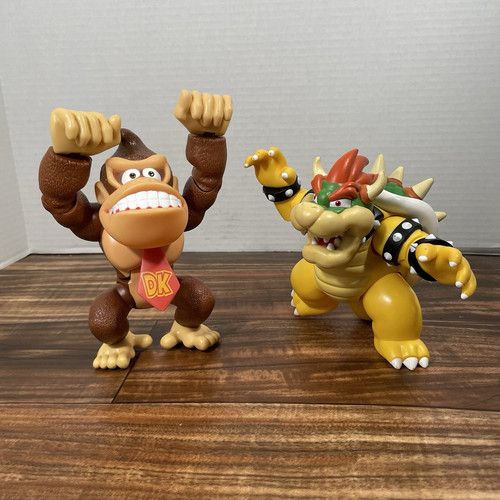 World Of Nintendo 2014 Jakks 6-7”Donkey Kong And Bowser Figure SEE - Picture 1 of 15