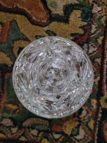 Vintage 1960s Anchor Hocking Prescut Clear Glass Star of David Candy Dish w/Lid - Picture 2 of 3