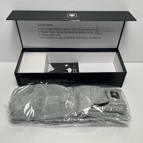 Snow Deer Unisex Heated Socks Electric Battery Foot Warmers Black Gray XL - New - Bild 5 von 9