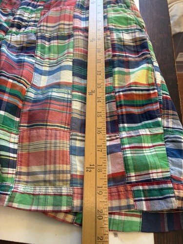 Polo Ralph Lauren Mens shorts Patchwork Madras Size 34 fits 35 Old Money - Imagen 4 de 16