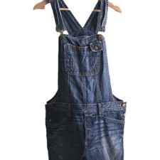 Gap 1969 Y2K Denim Overalls Blue Distressed Jeans Straight-leg Size Medium