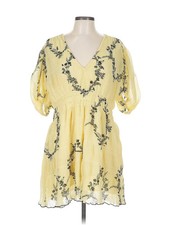 Ganni Women Yellow Casual Dress 42 eur