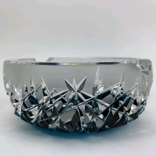 Caesar Crystal Bohemiae Hand-Cut Lead Crystal Ashtray 5.5" Blue - Czech Republic - Picture 8 of 24