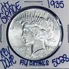 1935 SILVER PEACE DOLLAR AUTHENTIC HI GRADE U.S. MINT COIN RARE KEY DATE 5028