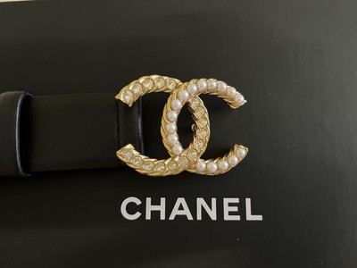 CHANEL 23 Aw Belt Pearl Rhine Coco Mark | eBay
