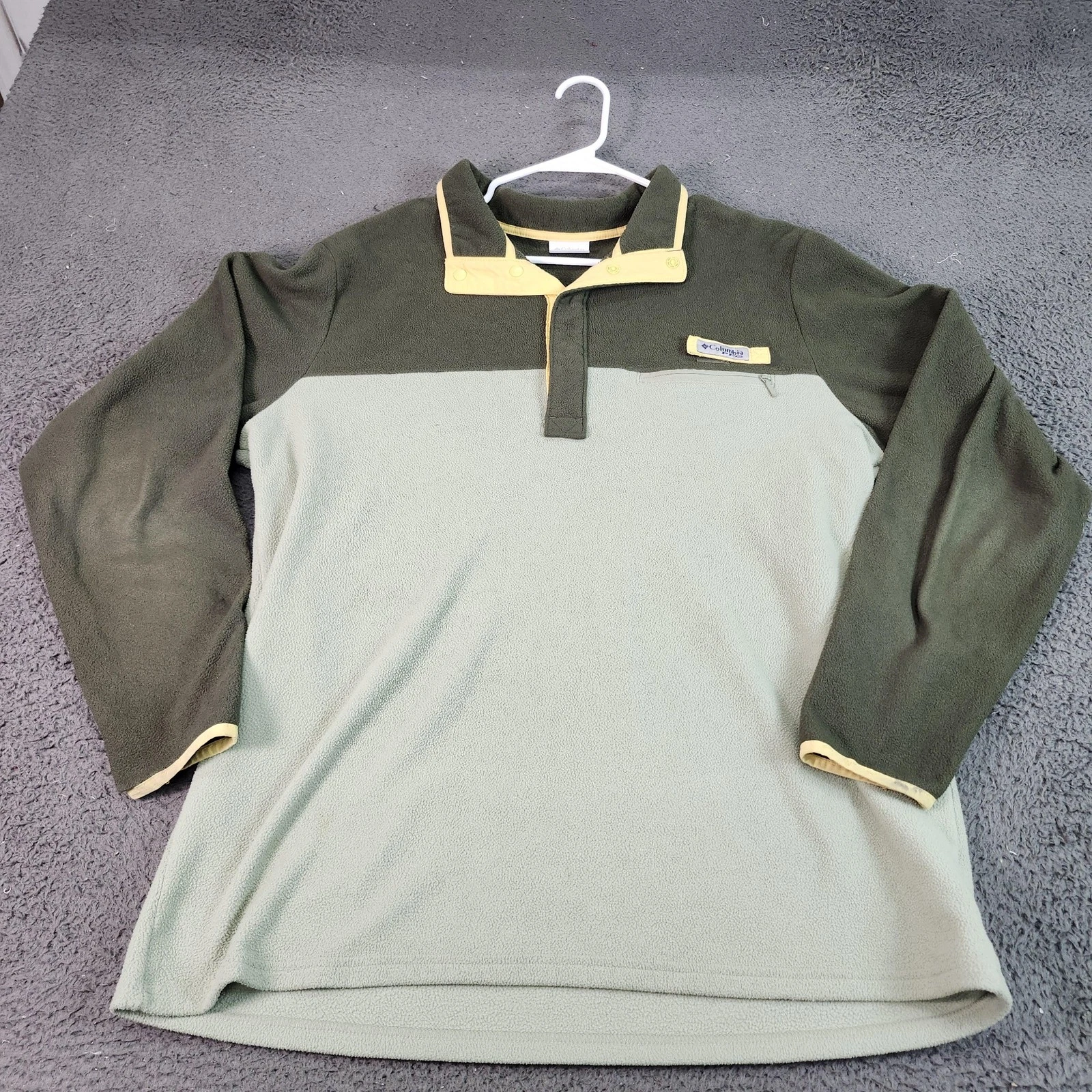 Columbia PFG Jacket Mens Large Green Fleece Snap Pullover Fishing Anorak
Opens in a new window or ta