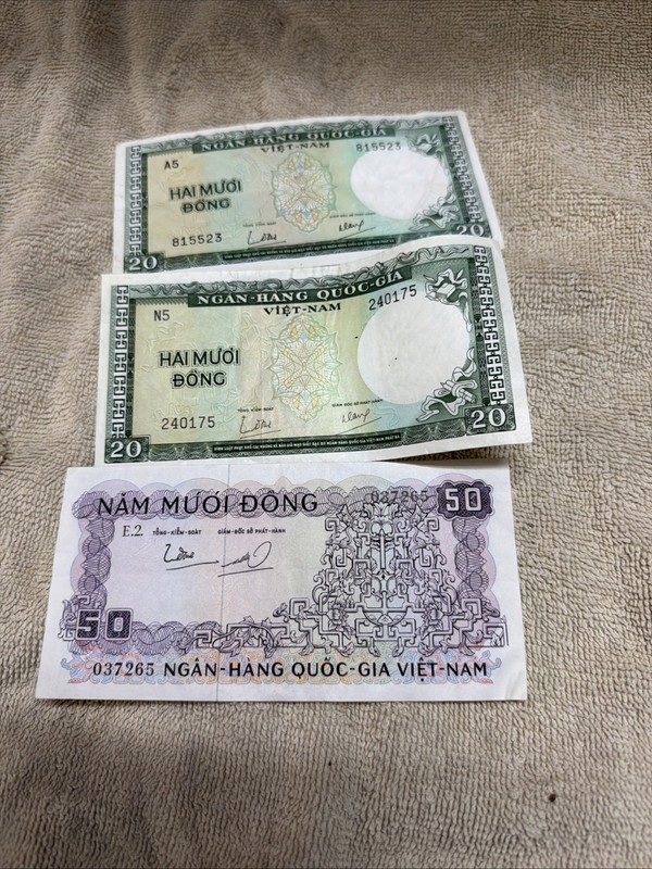 LoSouth Vietnam, Banknotes Paper Money Currency