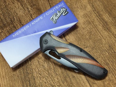 C. Jul. HERBERTZ Taschenmesser - ALUMINIUM ORANGE/SCHWARZ - NEU & ovp - 533412
