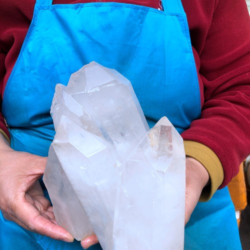 6.38LB Large Natural White Quartz Crystal Cluster Rough Specimen Healing Stone - Picture 14 of 16