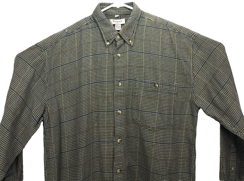 Sauce by Berne Mens Shirt Size L L/S Button Down Gray/Black/Beige/Purple Flannel - Picture 3 of 9