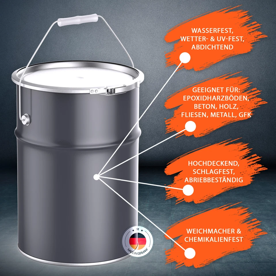 Bodenfarbe 2K PU Lack Bodenbeschichtung Industrie UV-Fest Balkon Garage LS-740 - Bild 2 von 4