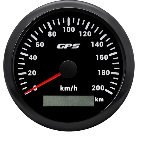110MM schwarzes GPS Geschwindigkeitsmesser 0-200km/h Messgerät für Bootswagen - Bild 3 von 12