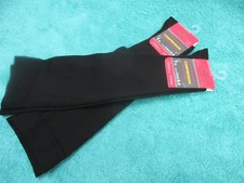 COMPRESSION SOCKS 2 PAIRS 4 SOCKS WOMEN's BLACK JUNCTURE SIZE 5-9 KNEE HIGH #11