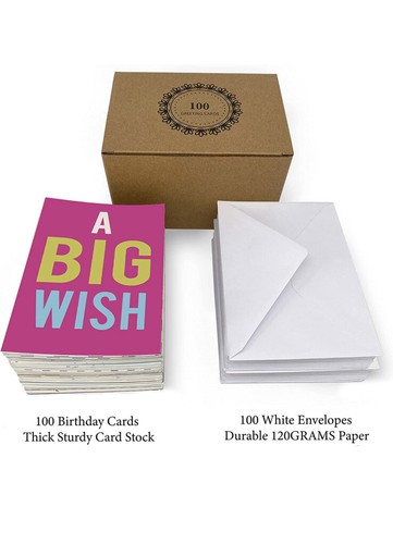 100 Birthday Cards, Bulk Birthday Cards assortment with Short Greeting... - Picture 2 of 2