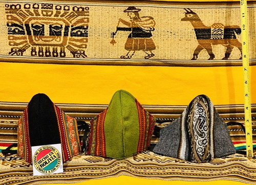 SET OF 3 COLORFUL BOLIVIAN FACE MASK AGUAYO FABRIC REUSABLE & WASHABLE HANDMADE - Picture 10 of 15
