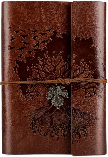 Cuadernos de diarios de cuero con páginas en blanco, diario recargable vintage para escribir - Imagen 10 de 12