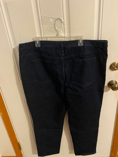 BRAND NEW WOMEN'S SIZE 20W TERRA & SKY STRAIGHT LEG DARK WASH JEANS - 第 11/11 張圖片