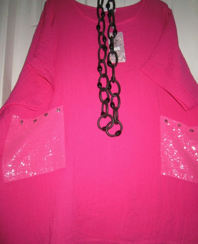 OBSESSION - OVERSIZED - ASYMMETRIC - CERISE TOP - PLUS SIZE - BNWT - Picture 9 of 9