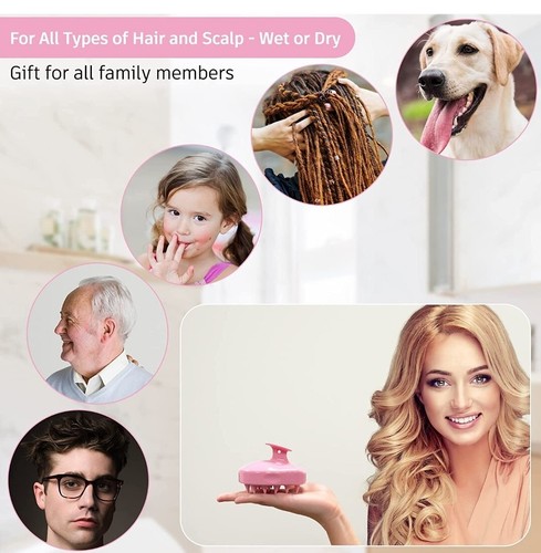 Scalp Massager Shampoo Brush with Soft Flexible Silicone Bristles for Hair Care - Picture 7 of 7