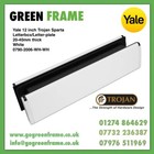 Yale 12” Trojan Letter-plate/Letterbox, for UPVC/Composite Doors 0790-2006-WH-WH