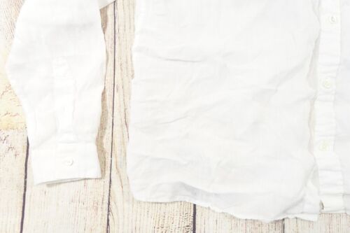 CAMISA LACOSTE BLANCA 42 GRANDE REGULAR FIT 100% LINO BOTÓN DELANTERO HOMBRE USADA - Imagen 8 de 11